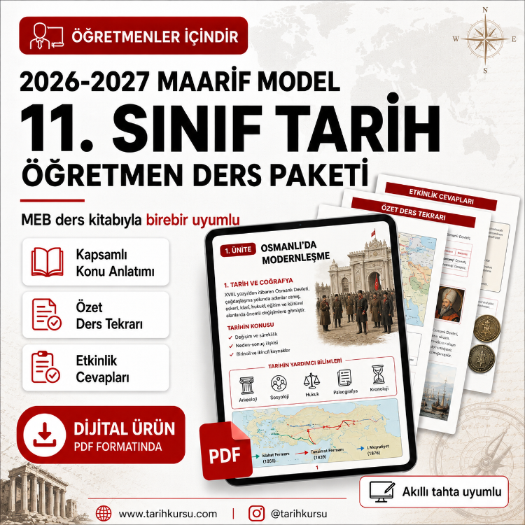 2026-2027 Maarif Model 11. Sınıf Tarih Öğretmen Ders Paketi