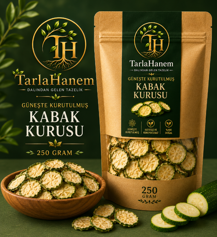 GÜNEŞTE KURUTULMUŞ YUVARLAK DİLİM KABAK ( 250 GRAM) 