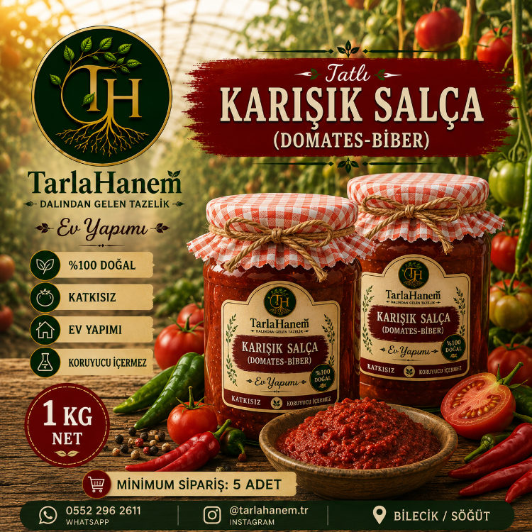 Bizimle iletişime geçin TATLI KARIŞIK SALÇA ( en az 5 adet sipariş )