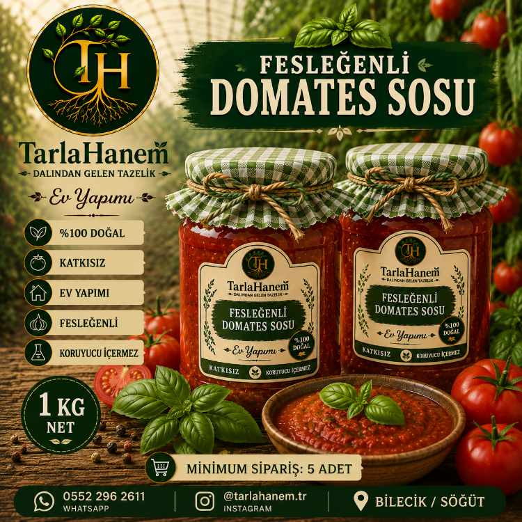 Bizimle iletişime geçin FESLEĞENLİ DOMATES SOSU (en az 5 adet sipariş)