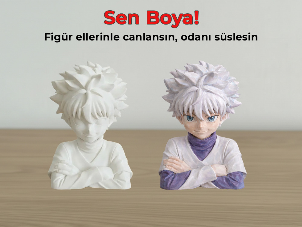 Killua Zoldyck Figür Boyama Kiti - Elektriğin Hızını Sanatınla Yakala