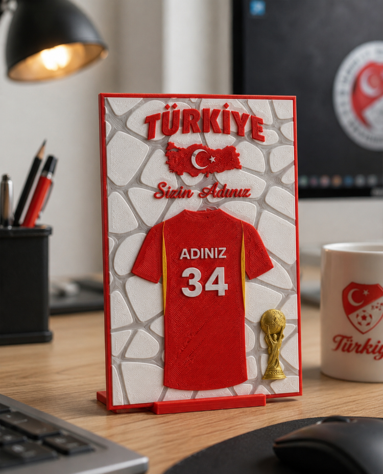 Kişiye Özel Türkiye Milli Takım Masaüstü Plaketi