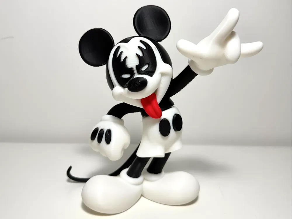 Mickey "The Rockstar" - KISS Esintili Özel Tasarım Koleksiyon Figürü
