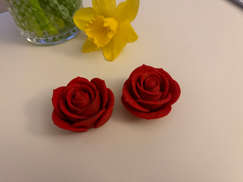 2'li Minimalist 3D Dekoratif Gül Seti