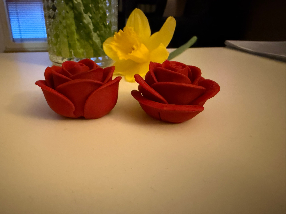 2'li Minimalist 3D Dekoratif Gül Seti
