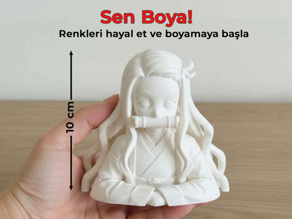 Nezuko Kamado Figür Boyama Kiti - En Sevilen İblis Kız Şimdi Senin Sanatın