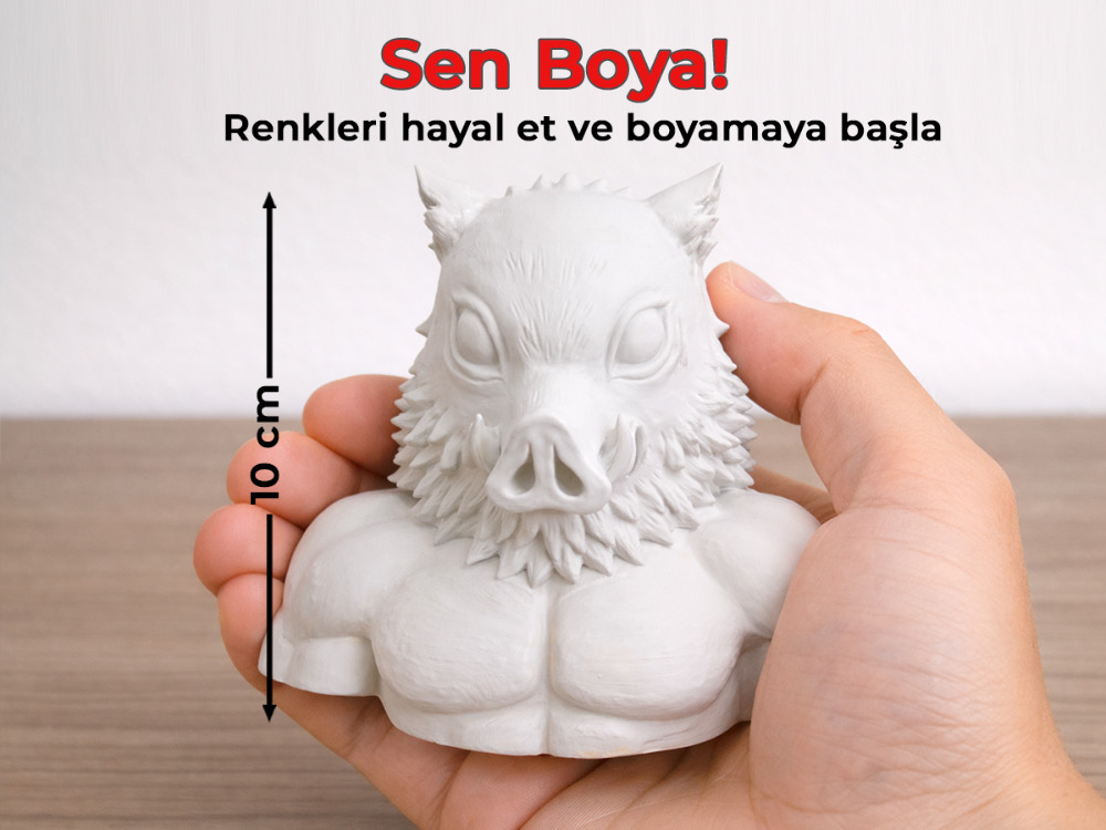 Inosuke Hashibira Figür Boyama Kiti - Dağların Kralını Kendi Ellerinle Yarat