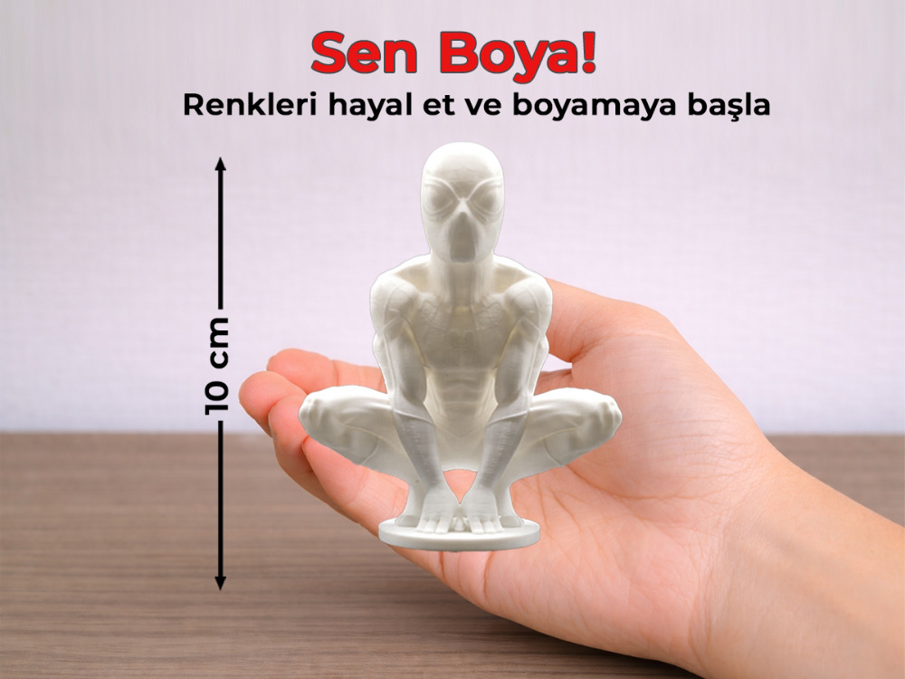 Spidey 3D Figür Boyama Kiti - Kendi Mahallenizin Kahramanını Renklendir