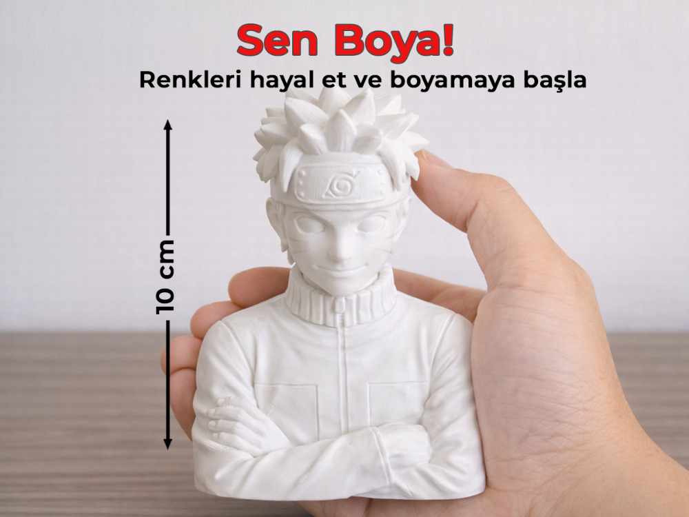 Naruto Uzumaki Figür Boyama Kiti - Geleceğin Hokagesini Kendi Ellerinle Renklendir