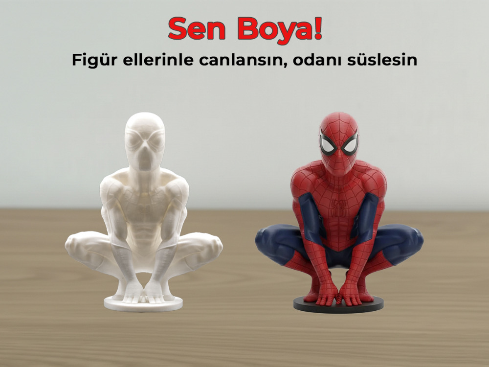 Spidey 3D Figür Boyama Kiti - Kendi Mahallenizin Kahramanını Renklendir