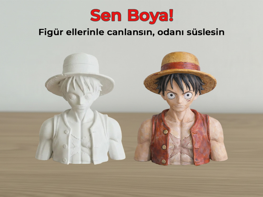 Monkey D. Luffy Figür Boyama Kiti - Kendi Korsanlar Kralını Yarat