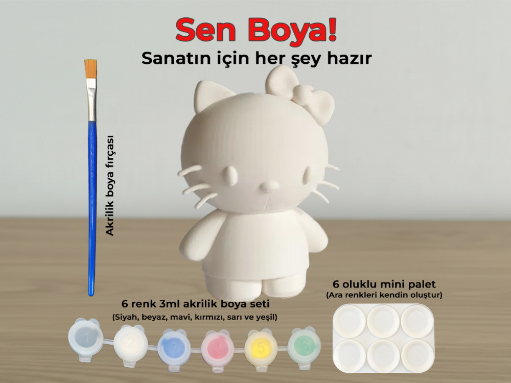 Hello Kitty DIY Hobi Seti - Kendi Sevimli Dünyanı Renklendir