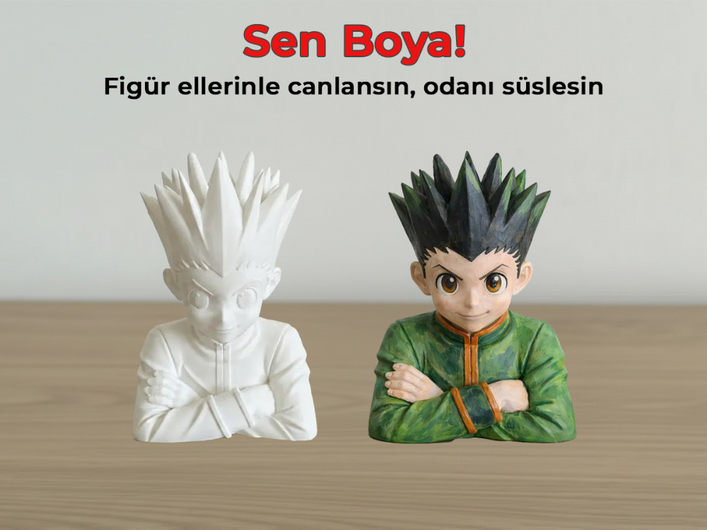 Gon Freecss Figür Boyama Kiti - Kendi Avcı Hikayeni Renklendirmeye Başla