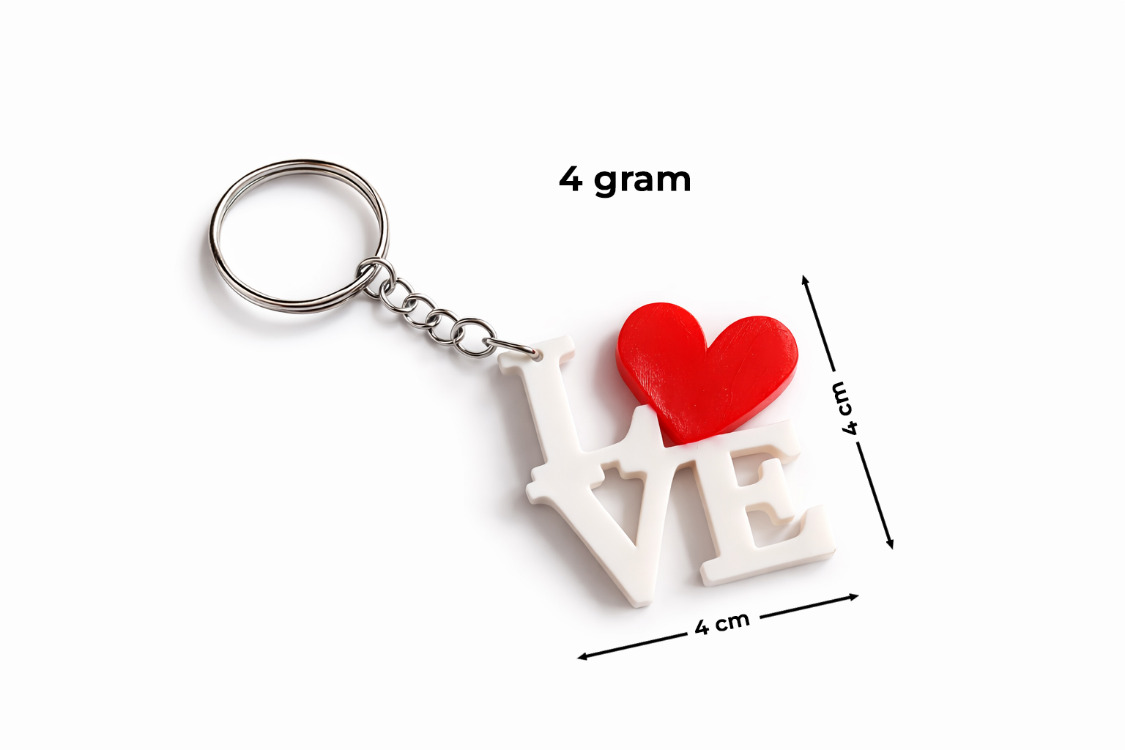 Love 3D Tasarım Anahtarlık