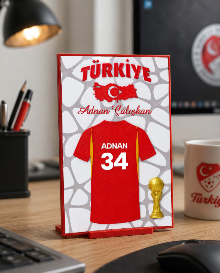 Kişiye Özel Türkiye Milli Takım Masaüstü Plaketi