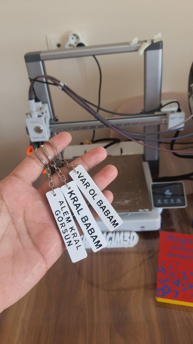  KİŞİYE ÖZEL PLAKA ANAHTARLIK   Çift yüz 