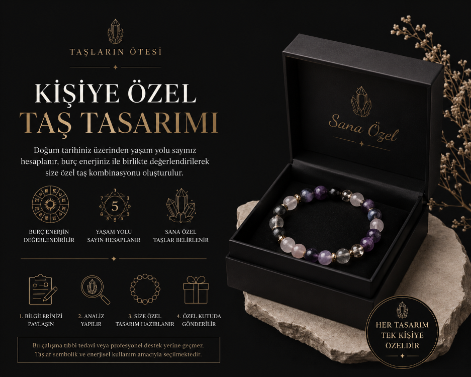 Kişiye özel Esmalar'la Doğaltaş Bileklik