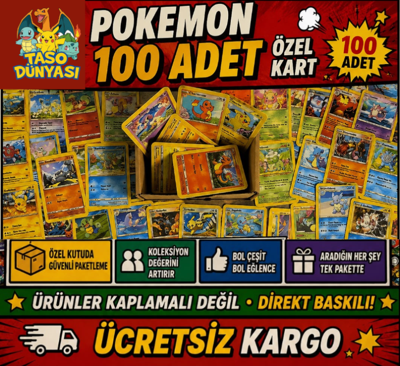 POKEMON KART 100 ADET ÖZEL KOLEKSİYON