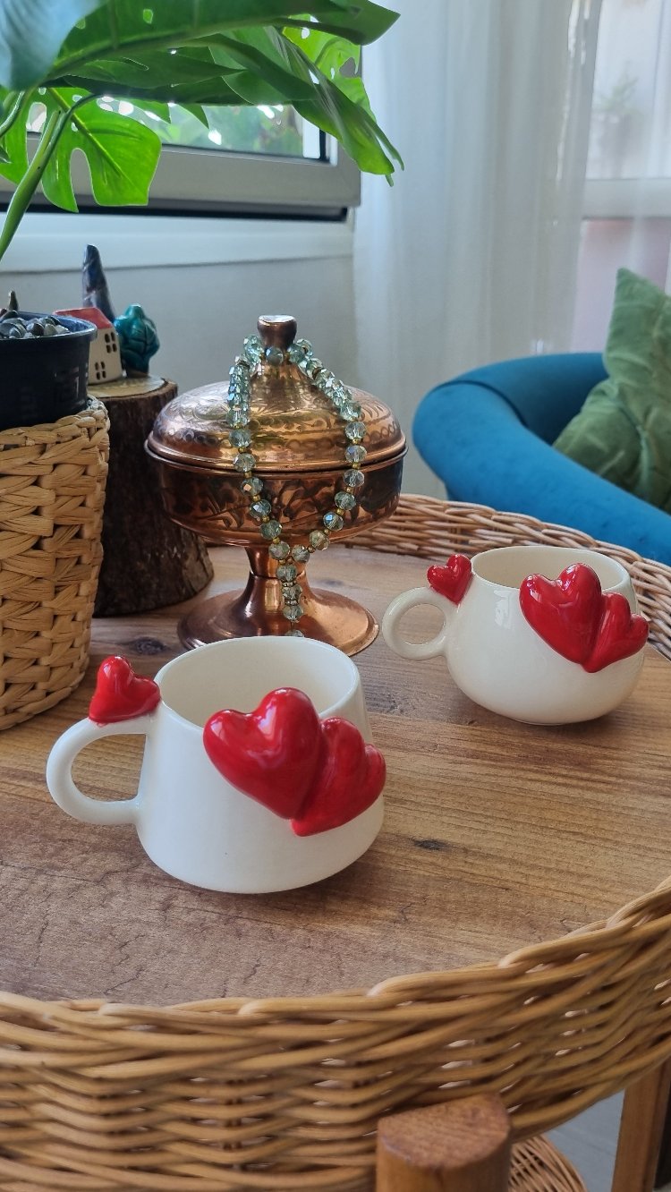 seramik kalpli kupalar set