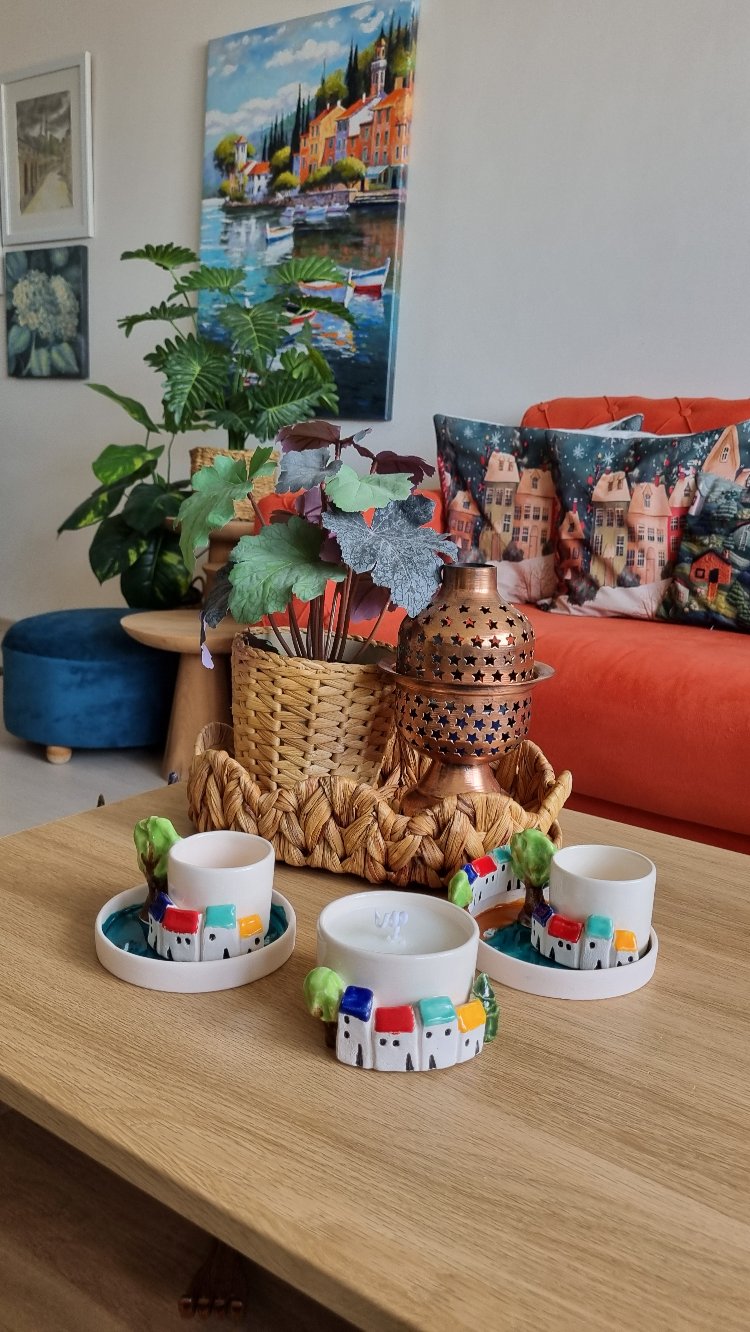 seramik ev temalı fincan 