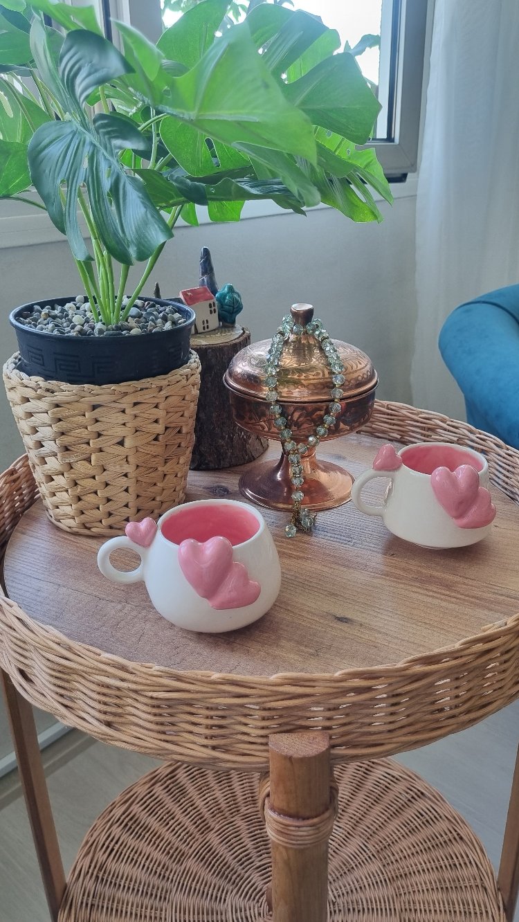 seramik kalpli kupalar set