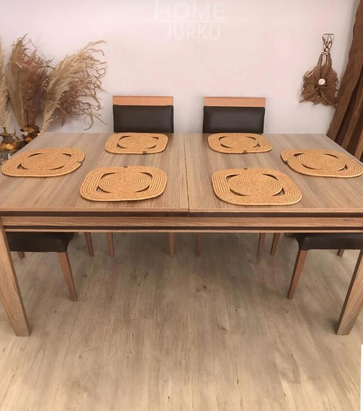 JÜT HASIR GÖRÜNÜMLÜ SUPLA TAKIMI 6'LI