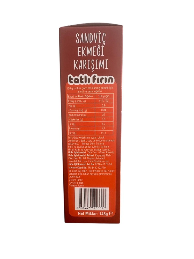 SANDVİÇ EKMEĞİ KARIŞIMI