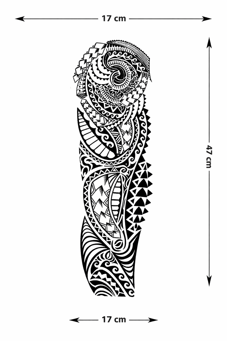 KOL KAPLAMA MAORİ DÖVMESİ 47x17 GZQB-010