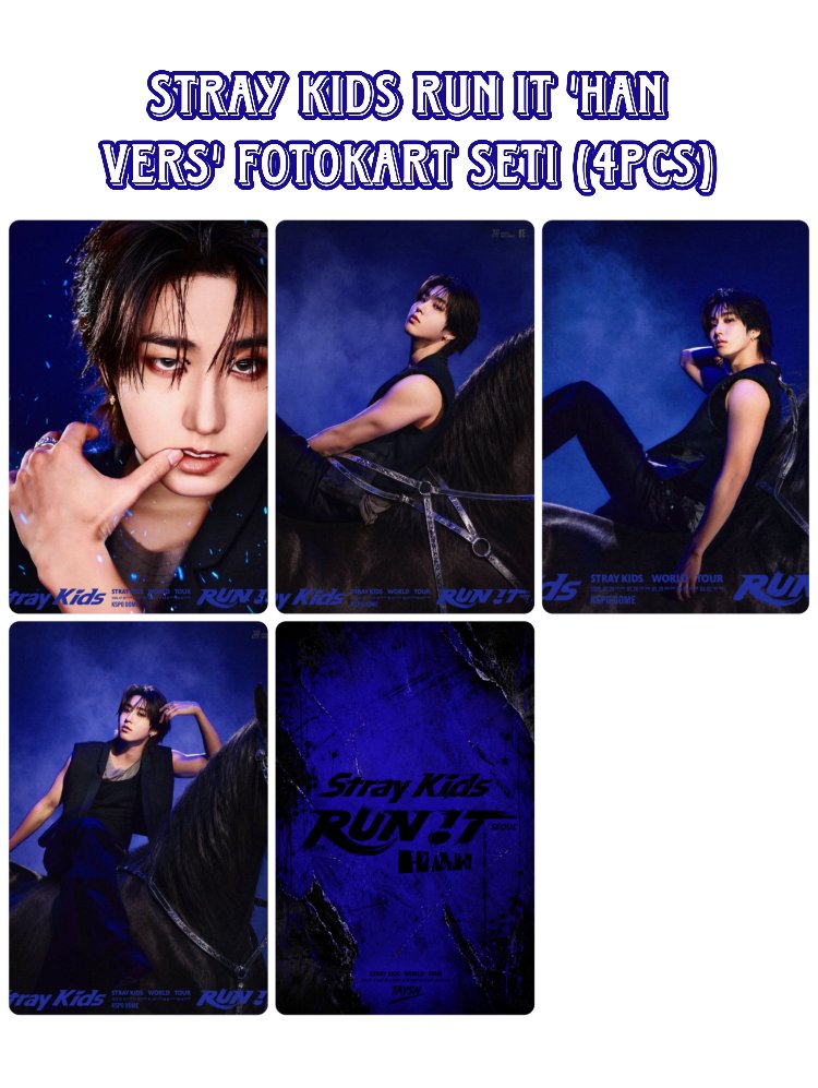 (orijinal kaplama) Stray kids Run It Only members Fotokart seti