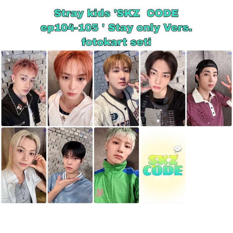 Stray kids 'SKZ  CODE ep104-105 ' Stay only Vers. fotokart seti