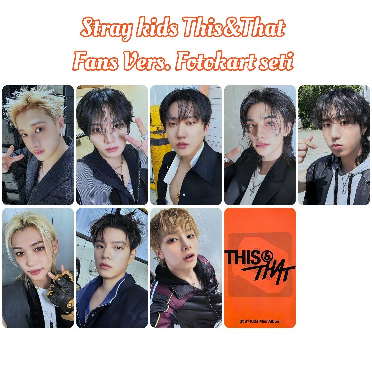 Stray kids fotokart seti This &That albüm Fansvers.