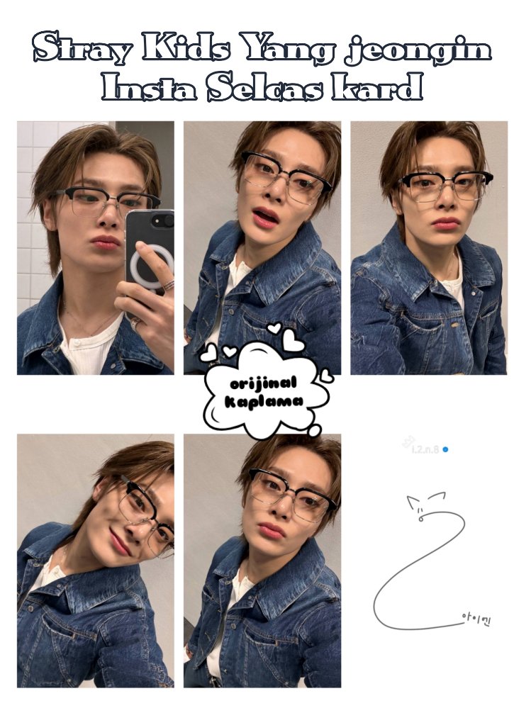 ORİJİNAL KAPLAMA YANG JEONGİN SELCAS Insta kard FOTOKART SETİ vers