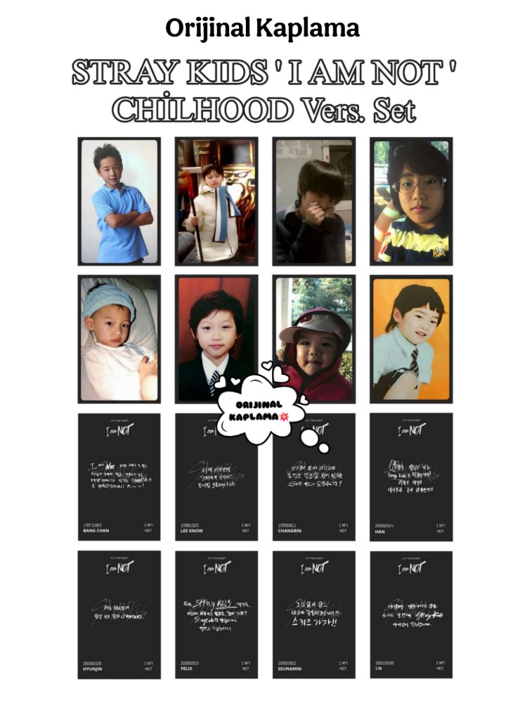 Stray kids I am NOT Childhood Vers. fotokart seti