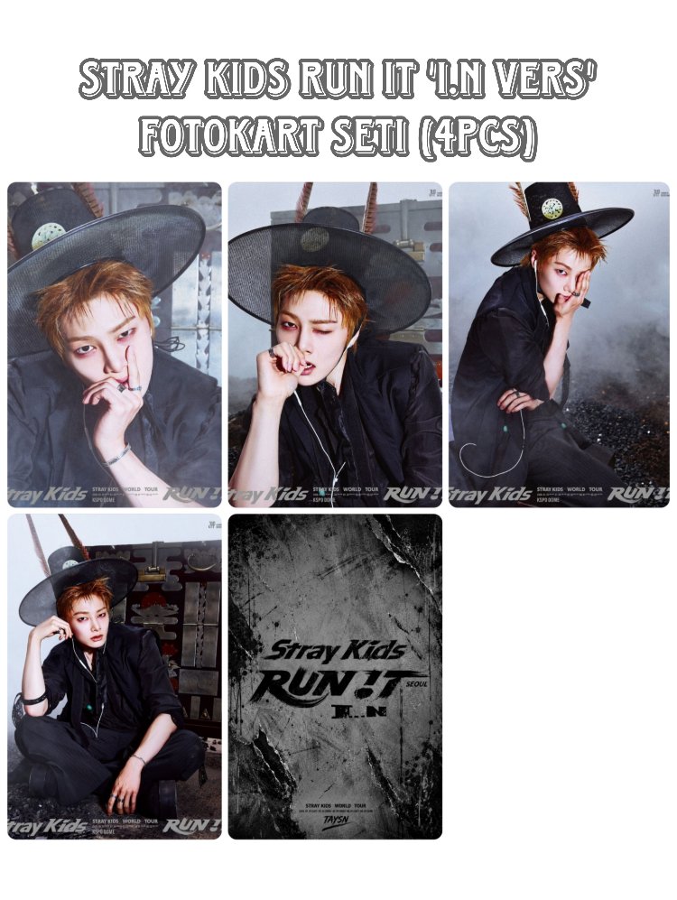 (orijinal kaplama) Stray kids Run It Only members Fotokart seti