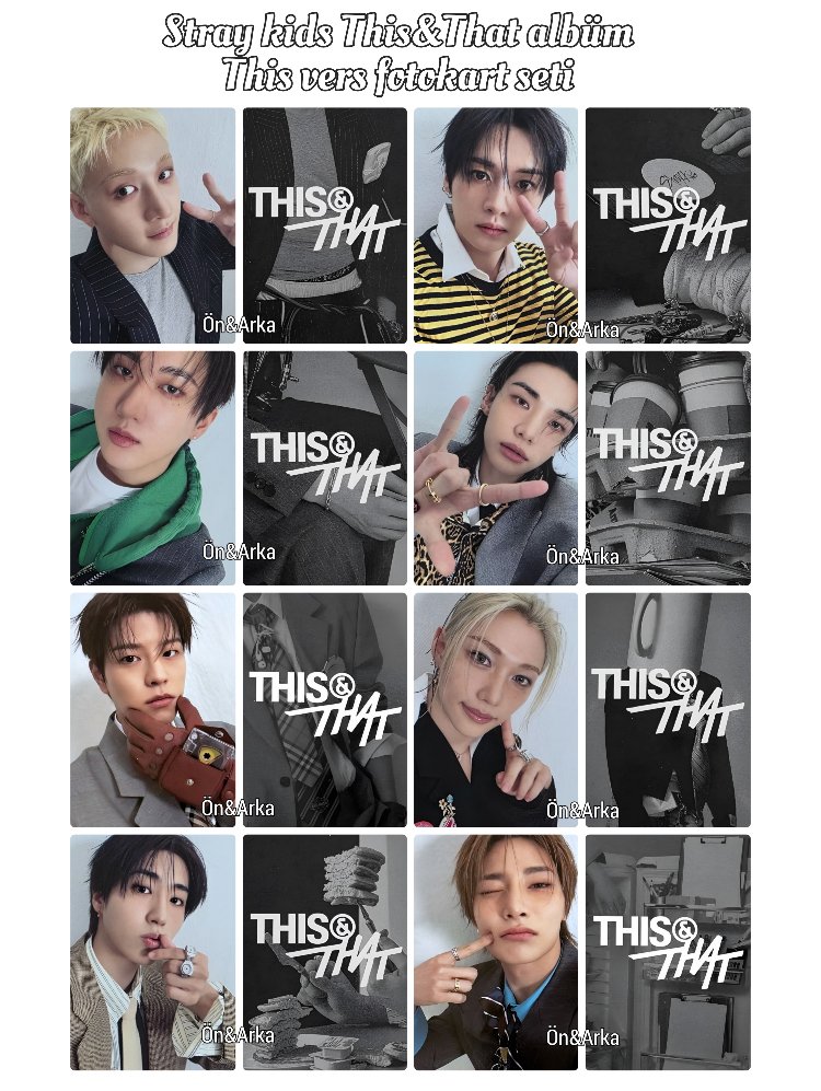 Stray kids fotokart seti This &That albüm This vers.