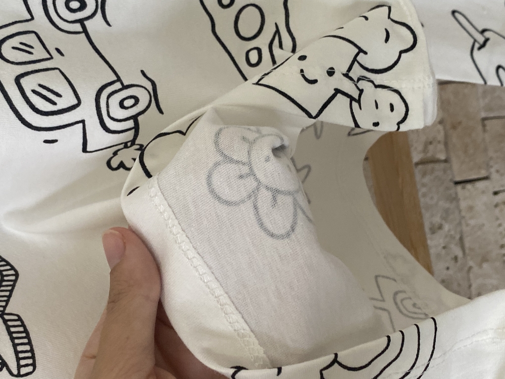 Boyamalı pijama takımı