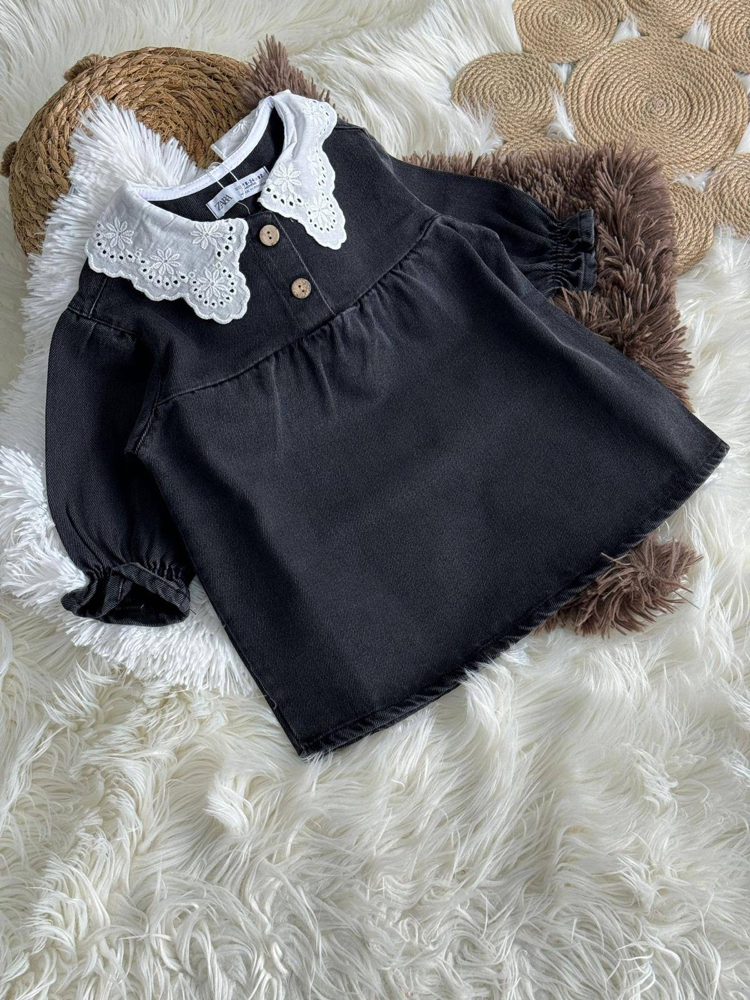 Zara denim elbise / Siyah