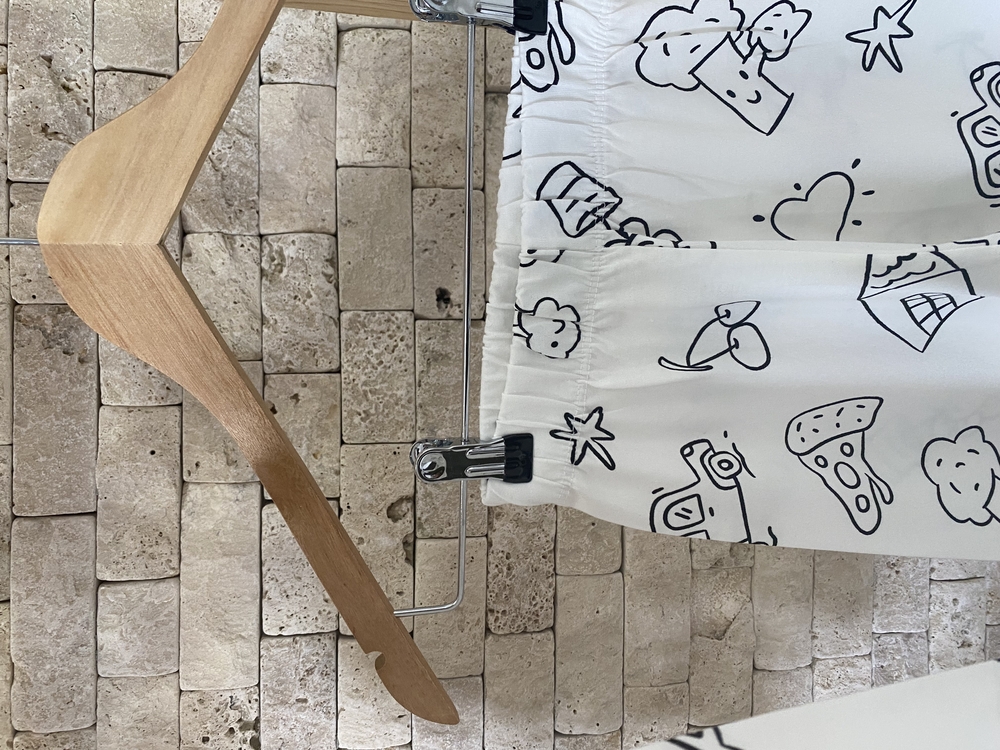 Boyamalı pijama takımı