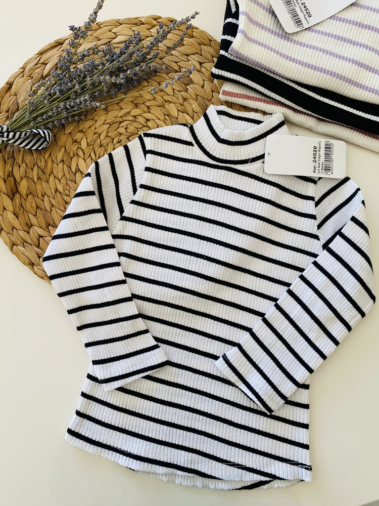 Balıkçı yala çizgili body / beyaz çizgili