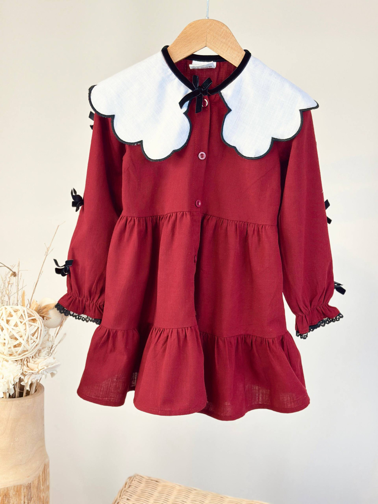 Fiyonklu bebe yaka pinterest elbise 