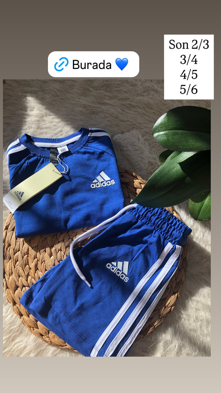 Unisex Adidas şortlu takım 