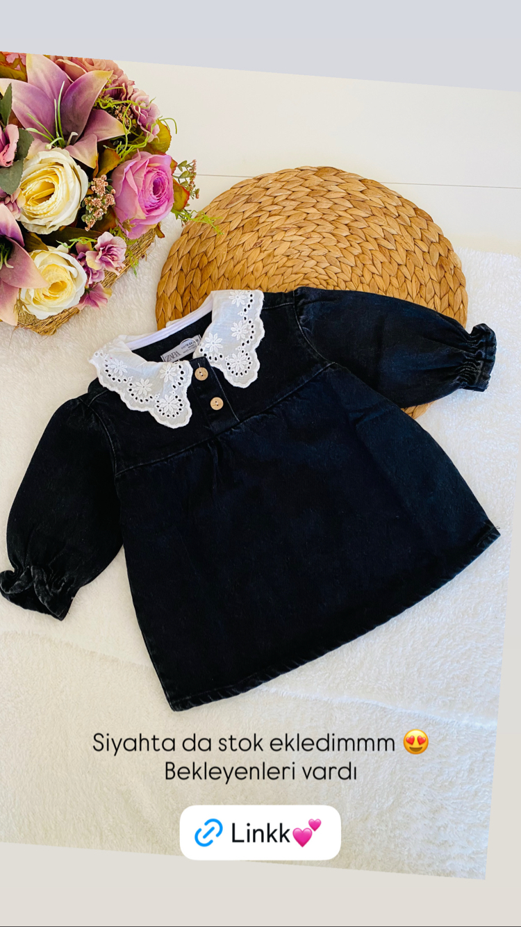 Zara denim elbise / Siyah