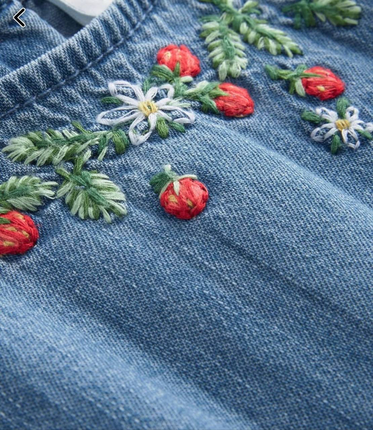 Kısa kollu denim elbise