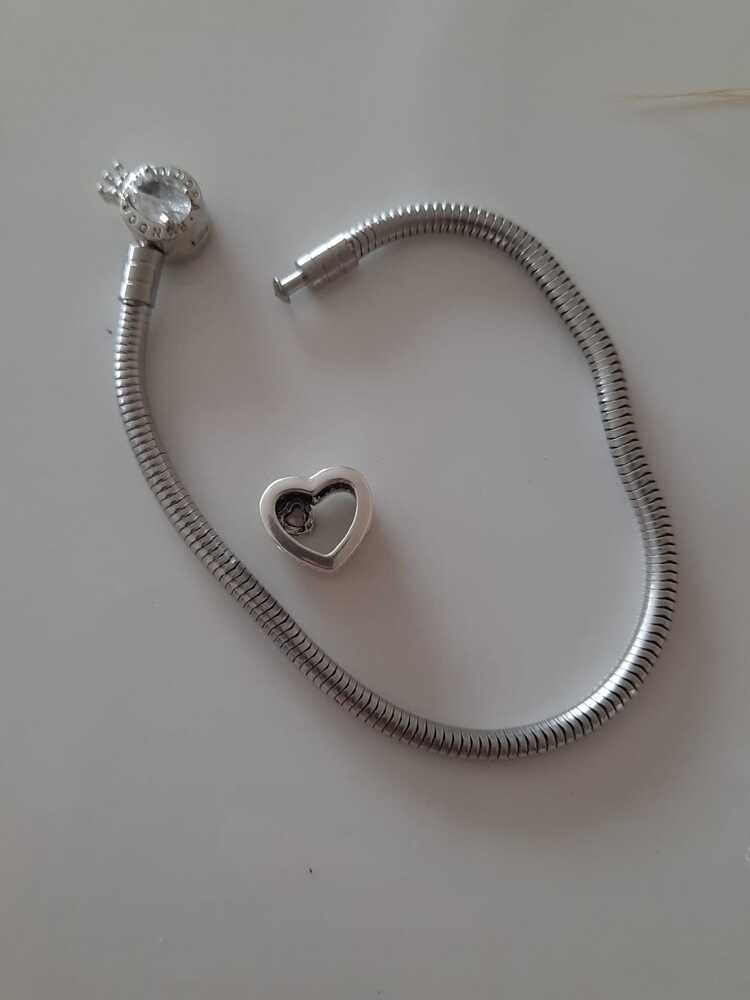 Kalp charm, Silver