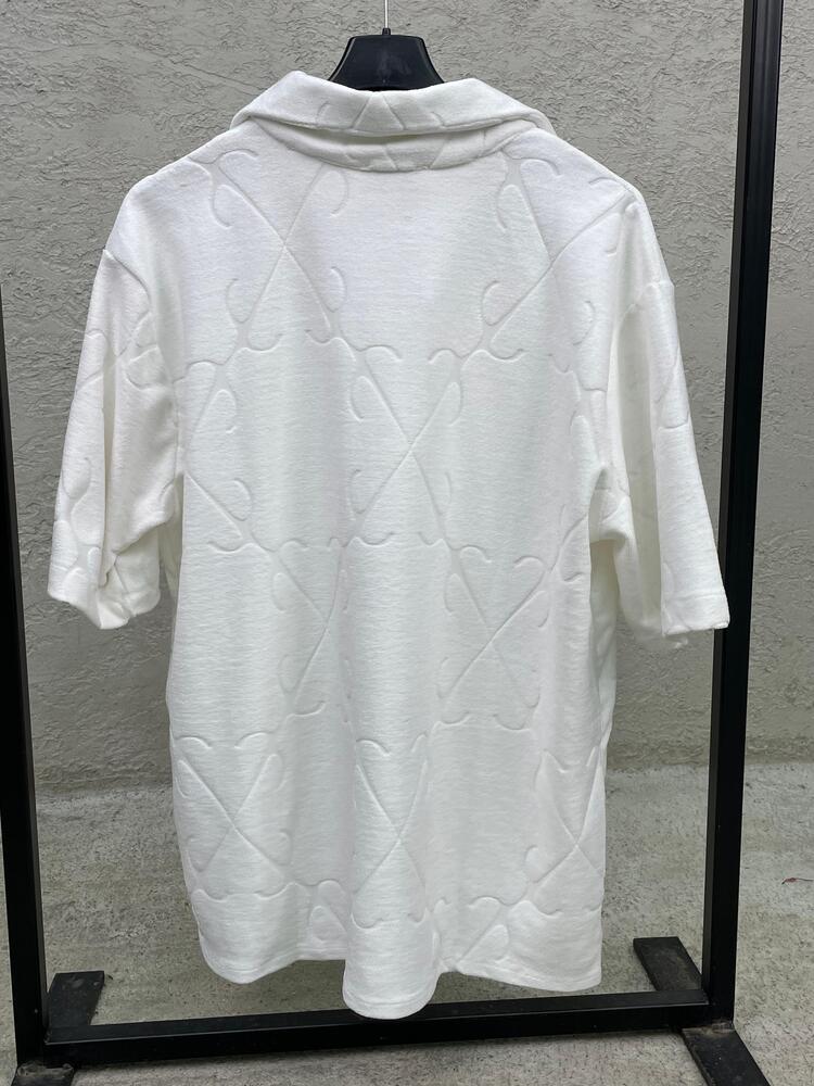 Off White Beyaz Havlu Gömlek