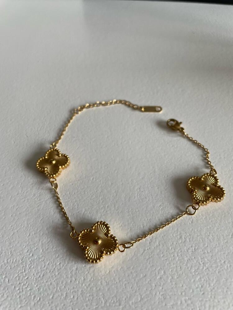 Vintage Alhambra Van Cleef bilezik, 3 motif özel seri GOLD