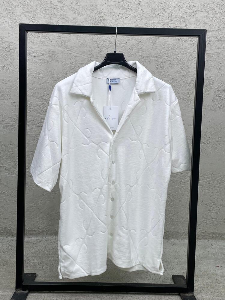 Off White Beyaz Havlu Gömlek