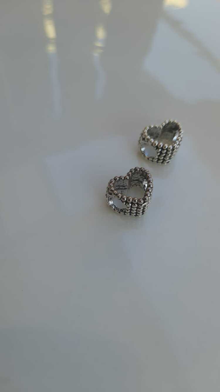 Kalp charm, Silver