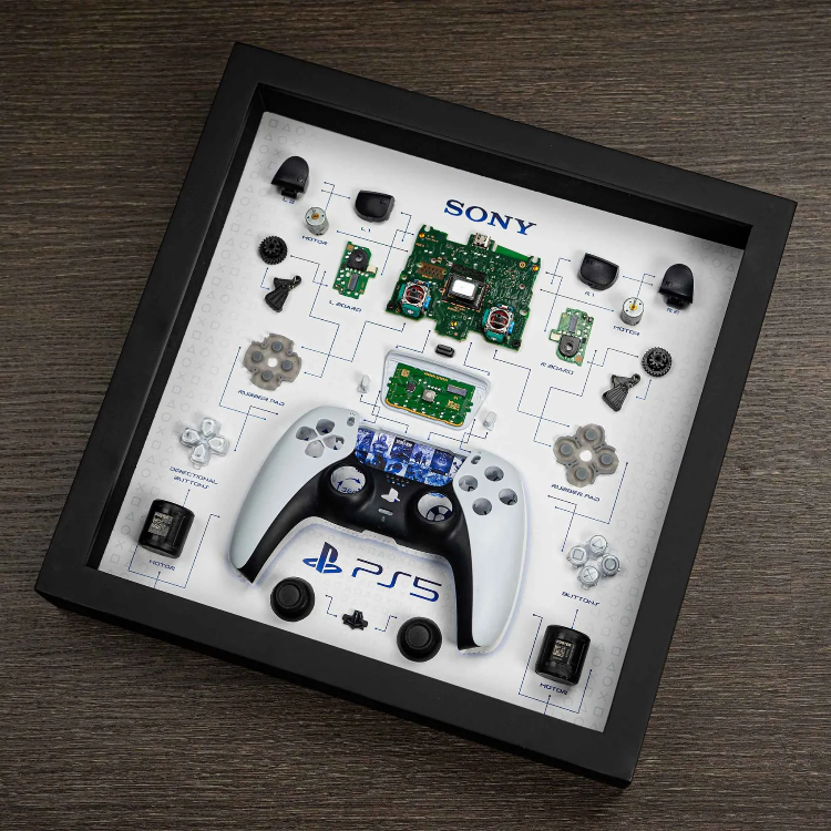 Sony PS5 DualSense Controller – Parçalanmış Tasarım Çerçeveli Duvar Tablosu