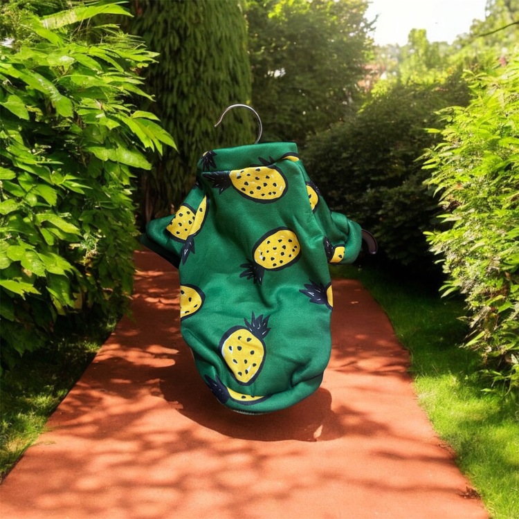ANANAS DESENLİ PAMUKLU BLUZ